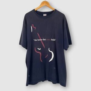 Vintage Rock and Roll Hall of Fame T-Shirt Faded Black Band Tee Size 2X